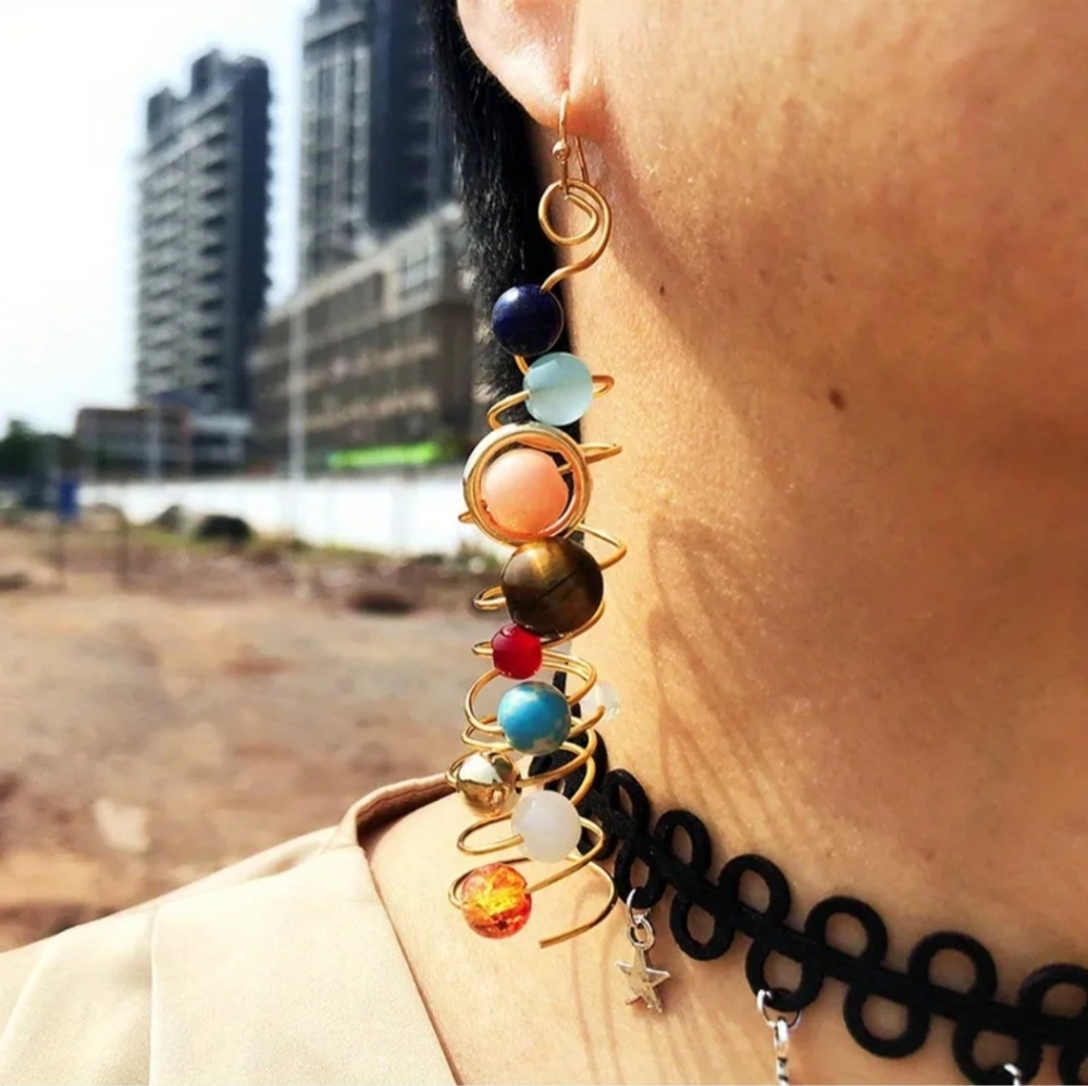 Solar System Earrings - Picture 2 of 4